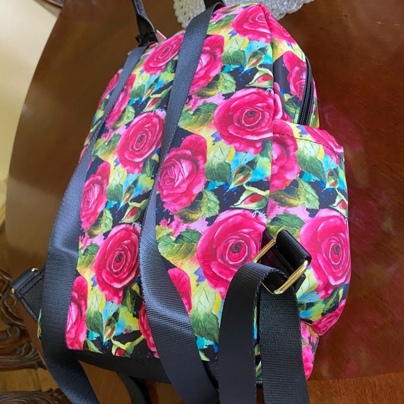 Juicy Couture Black Multi Rose Good Sport Backpack NWT - Picture 12 of 15